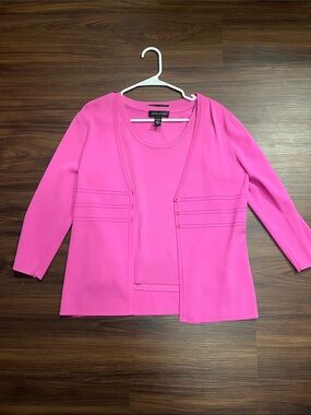 Cable & Guage 2 Piece Cardigan& Shell Set